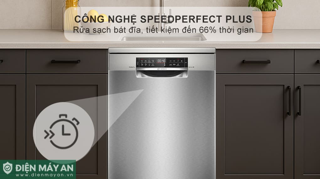 Máy rửa bát độc lập Bosch Serie 6 Sấy Zeolith SMS6ZCI01P